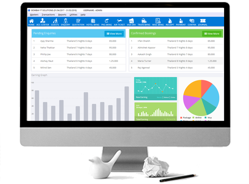 Accounting and CRM Software for Travel Agency
